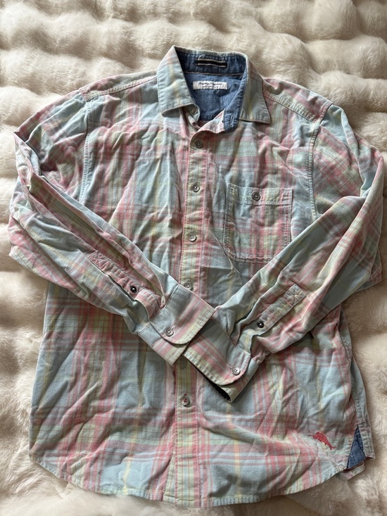 Tommy Bahama Other - Tommy Bahama Pastel Plaid Button-Down Shirt - Light Blue & Pink
